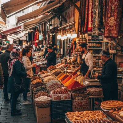 market, spices, turkey, arab culture, vendor, street market, persian rug, customers, bargaining, traditional market, busy, food culture, eastern market, local food, cultural diversity, women with headscarf, local shop, packaging, travel, everyday life