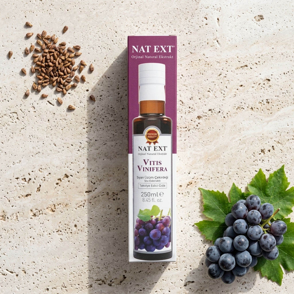 NAT EXT Vitis Vinifera (Siyah Üzüm Çekirdeği) Sıvı Ekstraktı 250ml NAT EXT Vitis Vinifera (Siyah Üzüm Çekirdeği) Sıvı Ekstraktı 250ml - Görsel 3