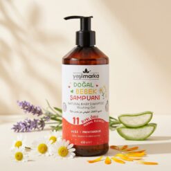 Yeşilmarka 11 Bitki Özlü Doğal Bebek Şampuanı ve Duş Jeli (Çilekli)