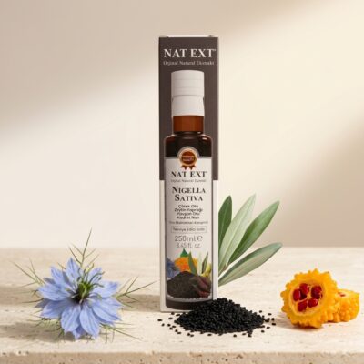 NAT EXT Nigella Sativa (Çörek Otu Zeytin Yaprağı Yavşan Otu) Karışık Bitkisel Ekstrakt 250ml