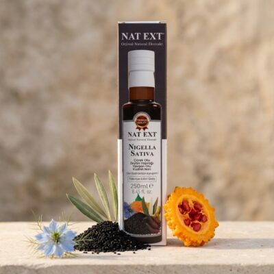 NAT EXT Nigella Sativa (Çörek Otu Zeytin Yaprağı Yavşan Otu) Karışık Bitkisel Ekstrakt 250ml - Görsel 3