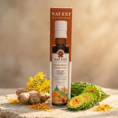 NAT EXT Momordica Charantia (Kudret Narı, Zencefil, Sarı Kantaron, Aynısefa) Karışık Bitkisel Ekstrakt 250ml