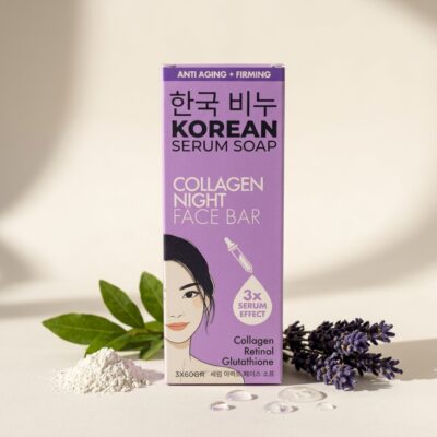 Greenlabel Korean Serum Soap: Collagen Night Face Bar